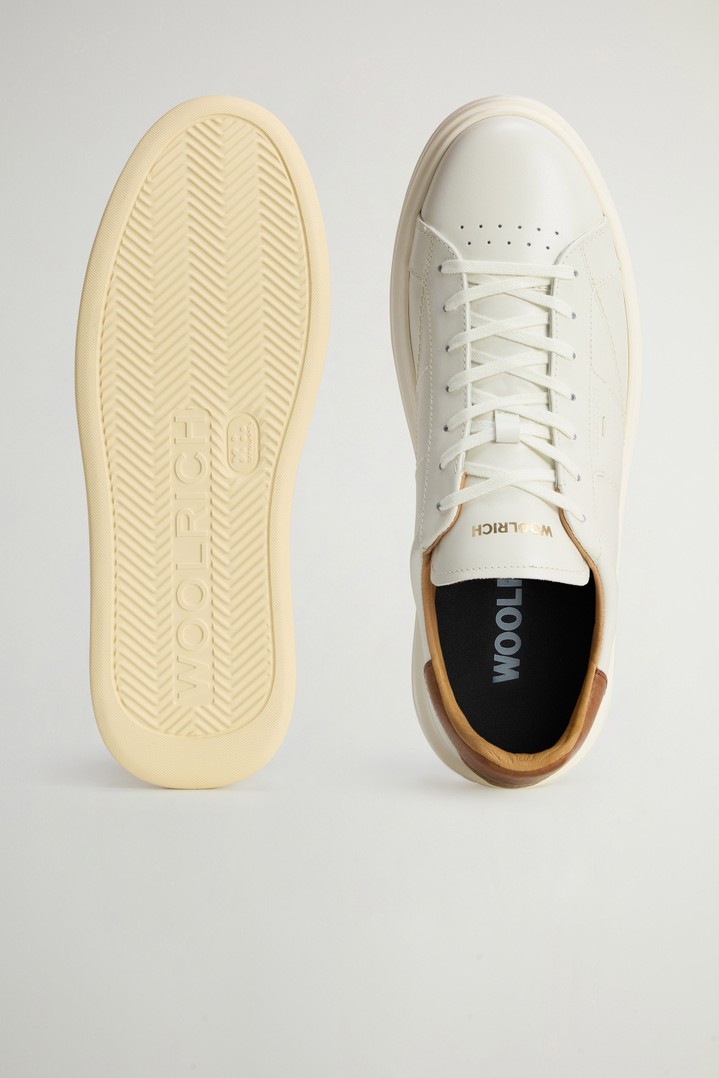 Arrow Sneakers in Calfskin Leather White photo 4 | Woolrich