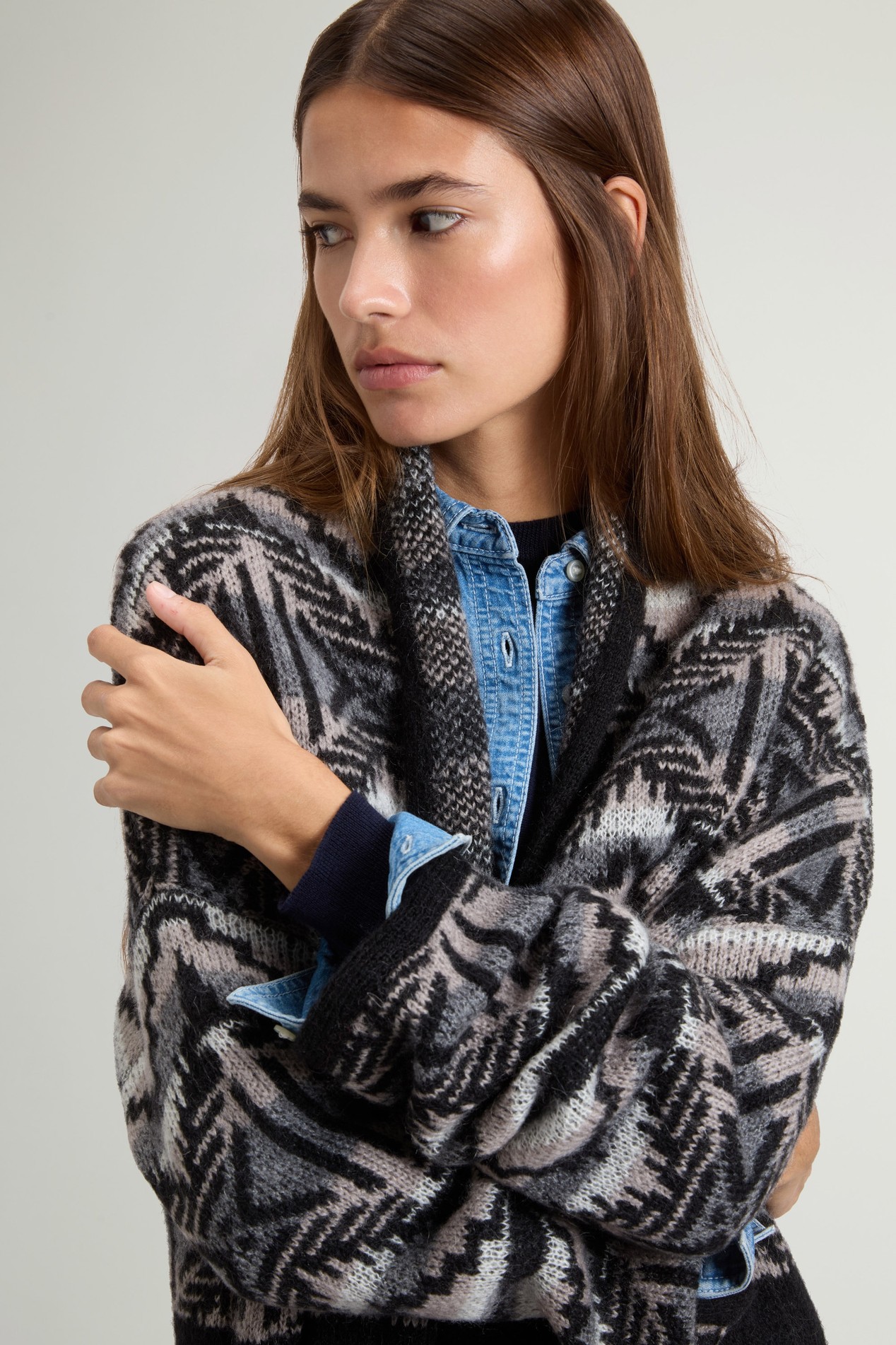 FAIRISLE CARDIGAN Schwarz photo 4 | Woolrich