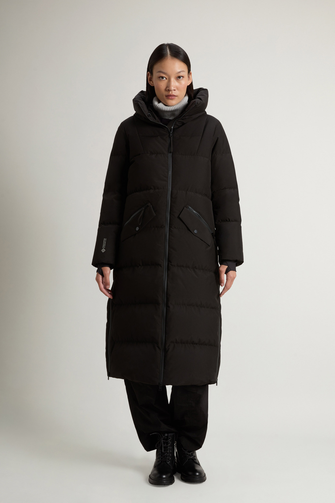 Long down Jacket in WINDSTOPPER GORE-TEX Black photo 1 | Woolrich