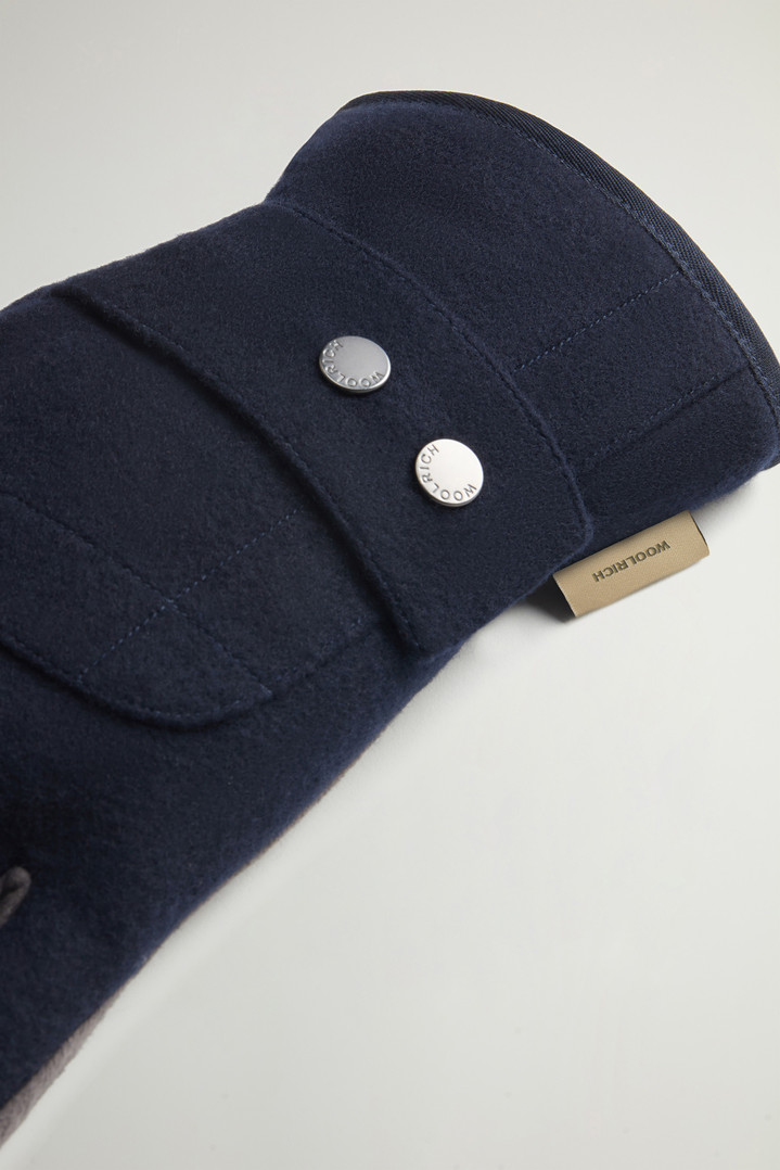 Gloves in Wool Blend with Adjustable Cuffs Blue photo 3 | Woolrich