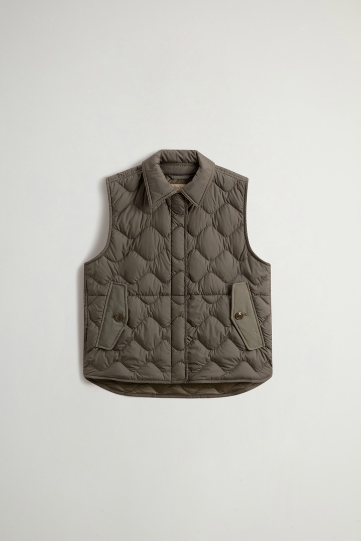 Quilted Microfiber Heritage Vest Green photo 5 | Woolrich