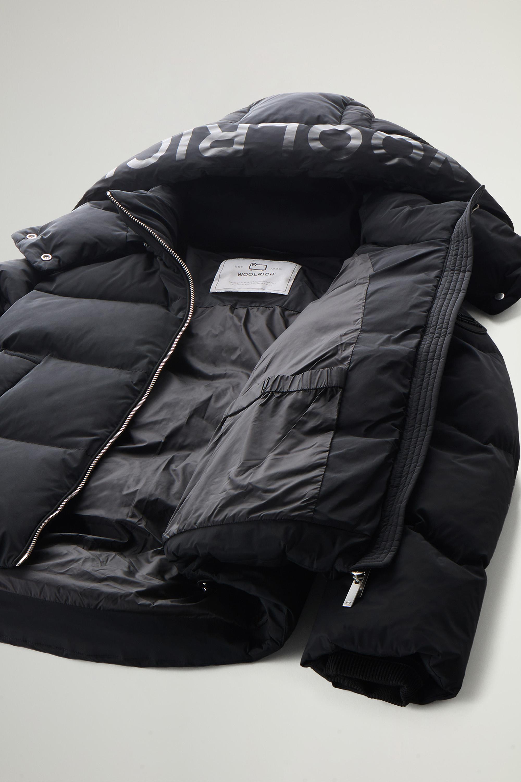 Short Alsea Down Jacket in Stretch Nylon with Detachable Hood Black photo 6 | Woolrich