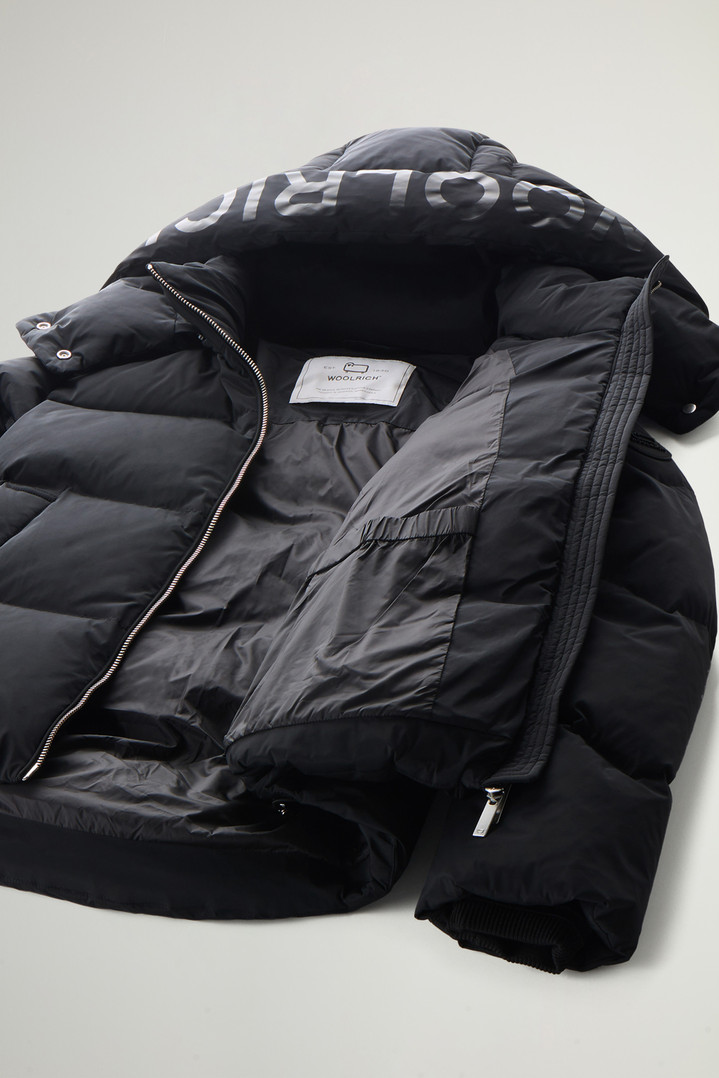 Short Alsea Down Jacket in Stretch Nylon with Detachable Hood Black photo 6 | Woolrich