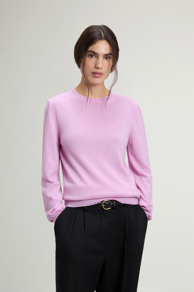 Trui van zuivere Merino-scheerwol Roze photo 1 | Woolrich