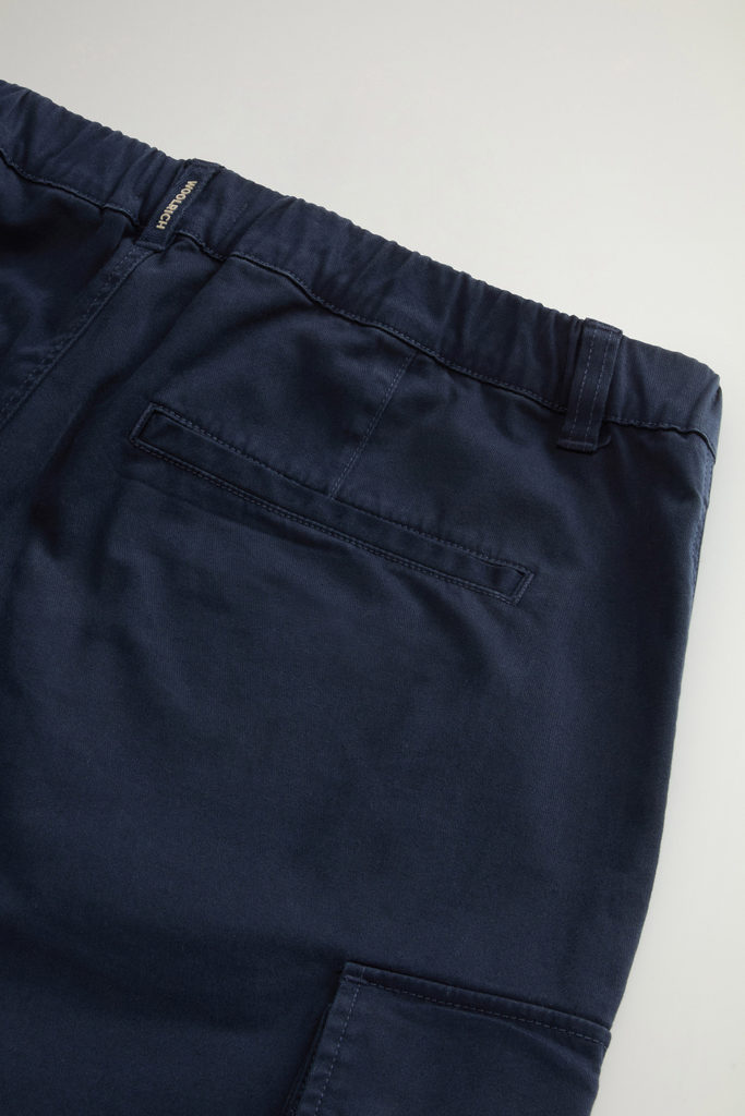 COTTON TWILL CARGO SHORT GD Blue photo 5 | Woolrich