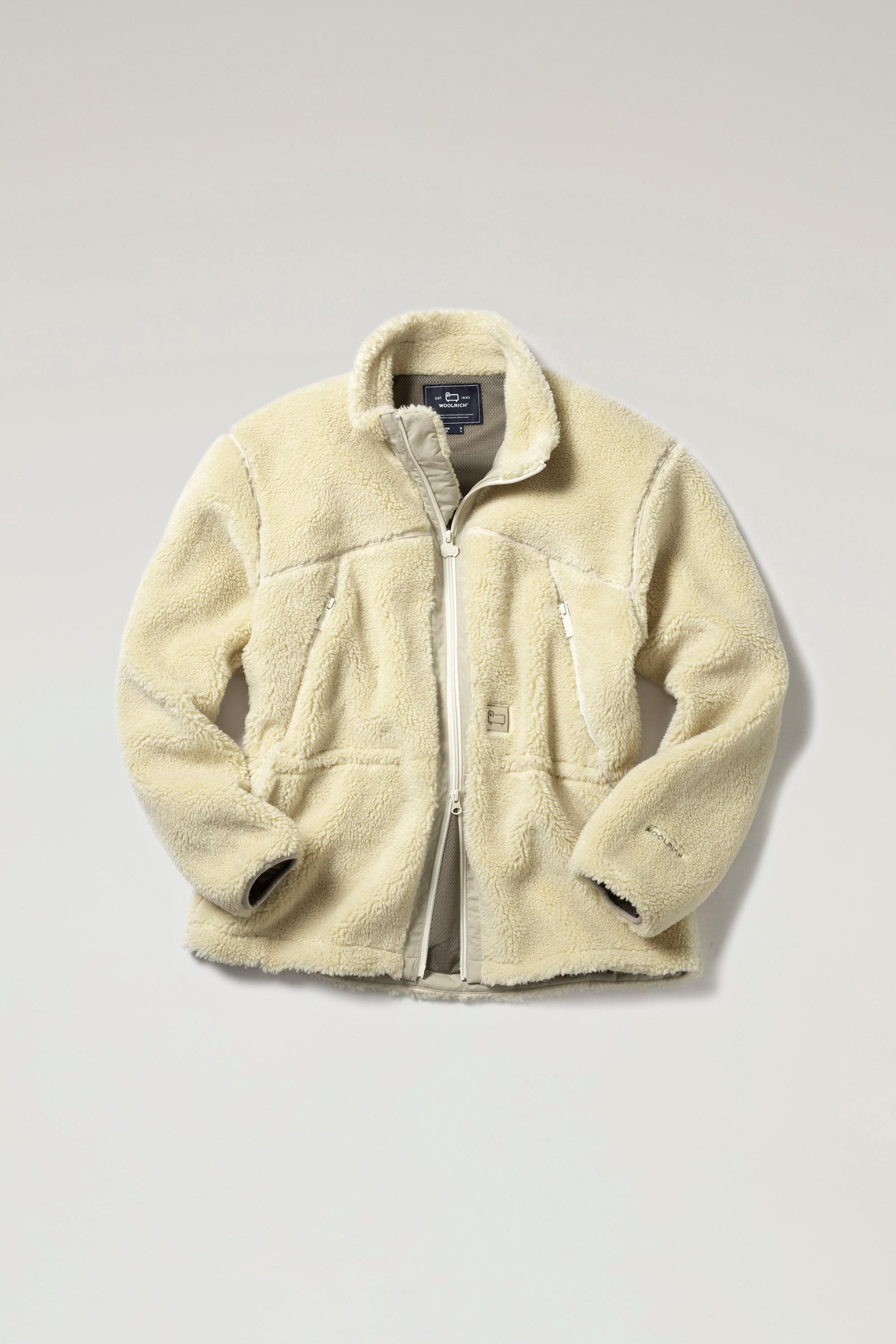 Terra Jacket in Wool Blend Sherpa Fleece White photo 1 | Woolrich