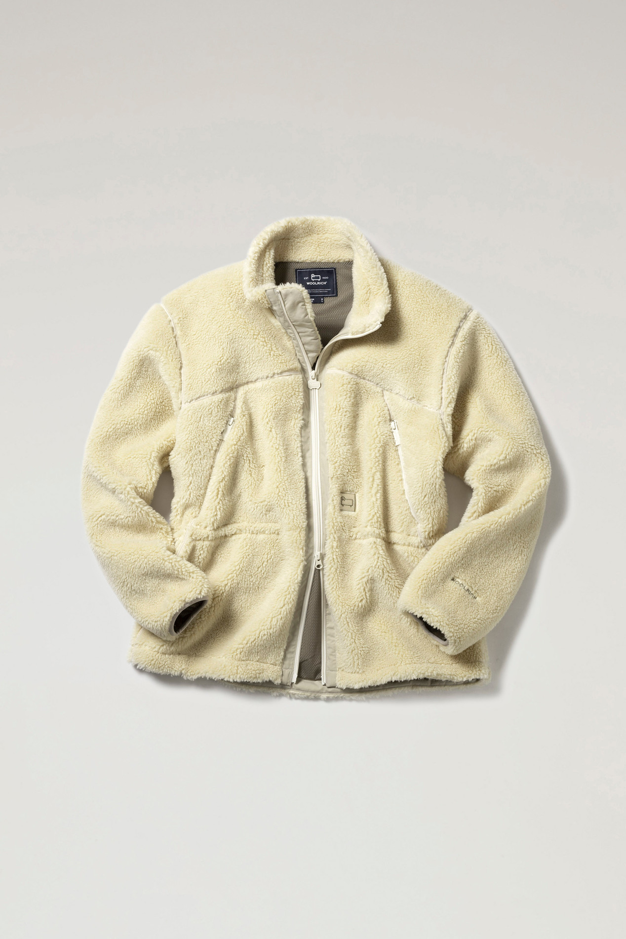 Terra Jacket in Wool Blend Sherpa Fleece White photo 1 | Woolrich