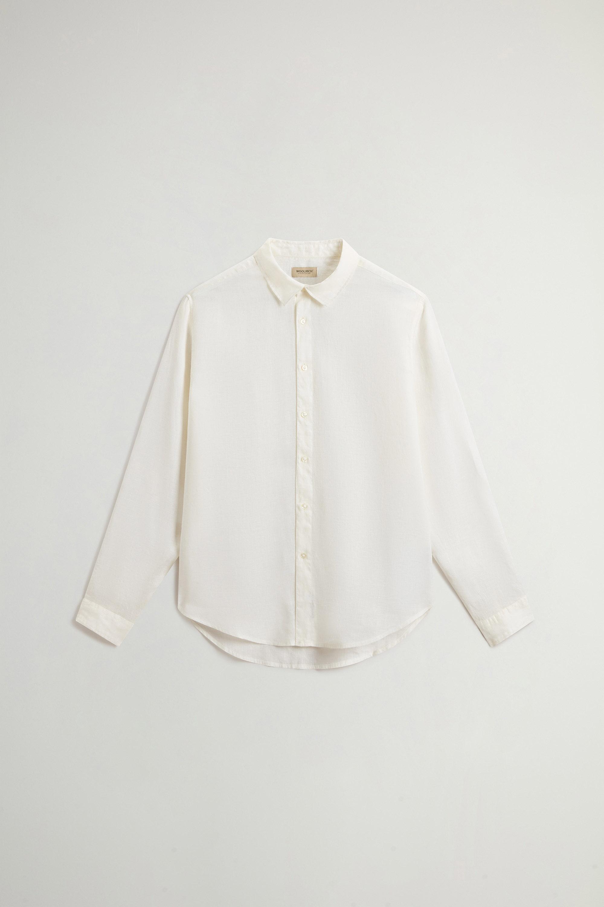 LINEN SHIRT White photo 5 | Woolrich