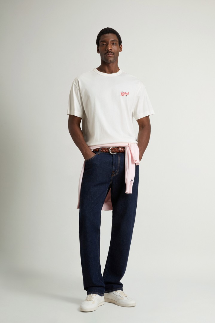 T-Shirt in Pure Cotton with Logo White photo 2 | Woolrich