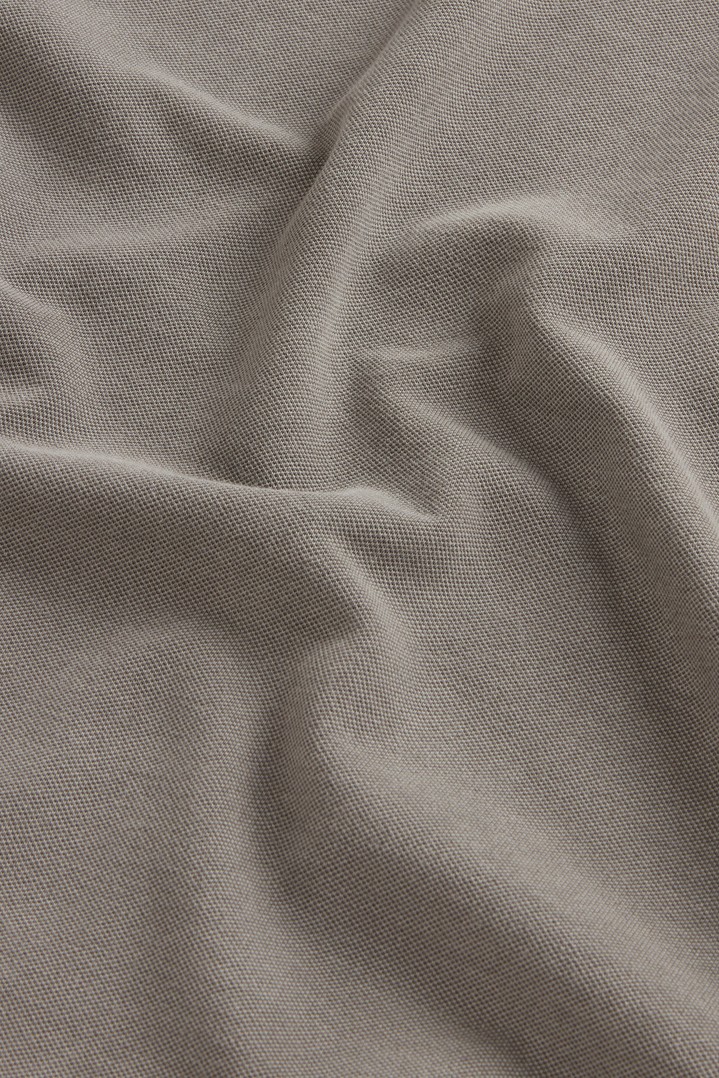Garment-Dyed Mackinack Polo in Stretch Cotton Piquet Green photo 7 | Woolrich