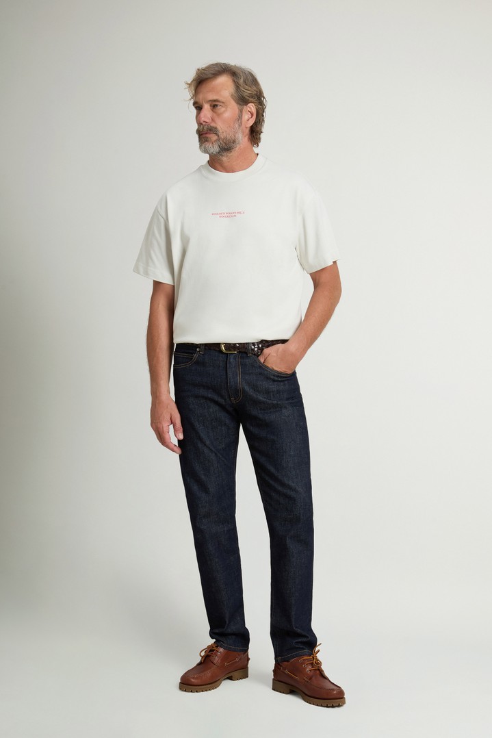 Crewneck T-Shirt in Pure Cotton with Print White photo 2 | Woolrich