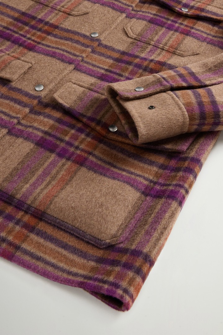 Coat in Double-Face Wool Blend Brown photo 7 | Woolrich