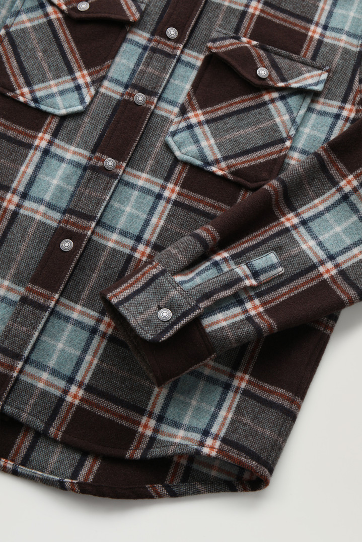 Alaskan Check Overshirt in Recycled Italian Wool Blend Multicolor photo 3 | Woolrich