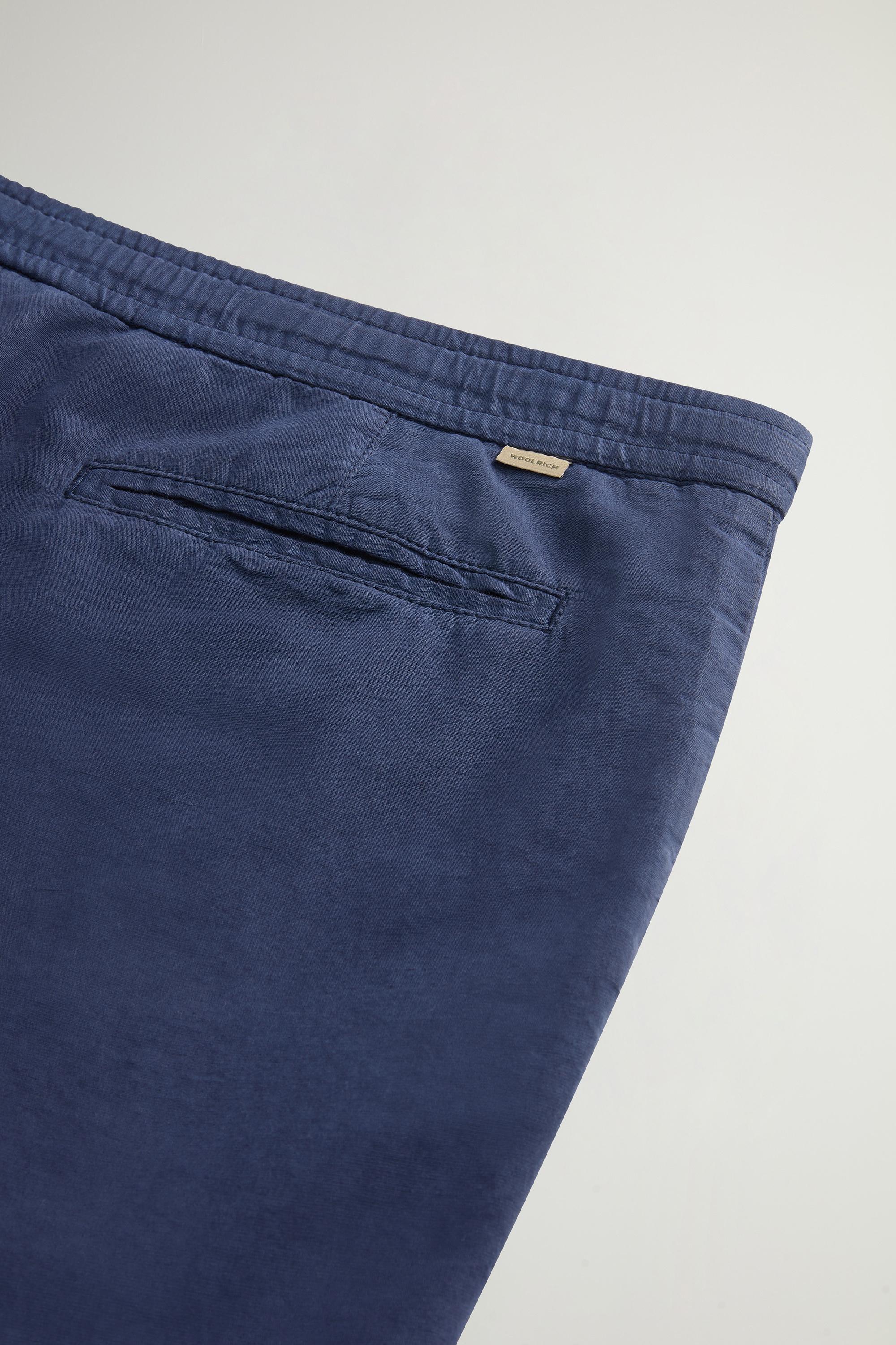 Garment-Dyed Cotton- and Linen-Blend Pants Blue photo 4 | Woolrich
