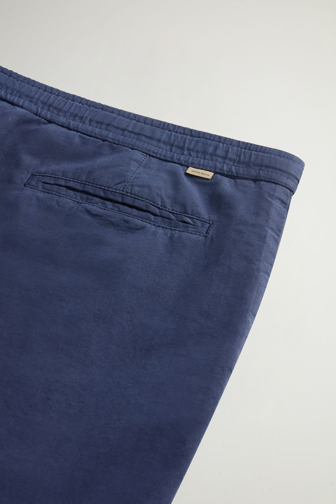 Garment-Dyed Cotton- and Linen-Blend Pants Blue photo 4 | Woolrich