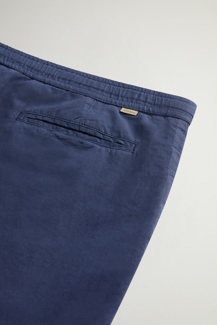 Garment-Dyed Cotton- and Linen-Blend Pants Blue photo 4 | Woolrich