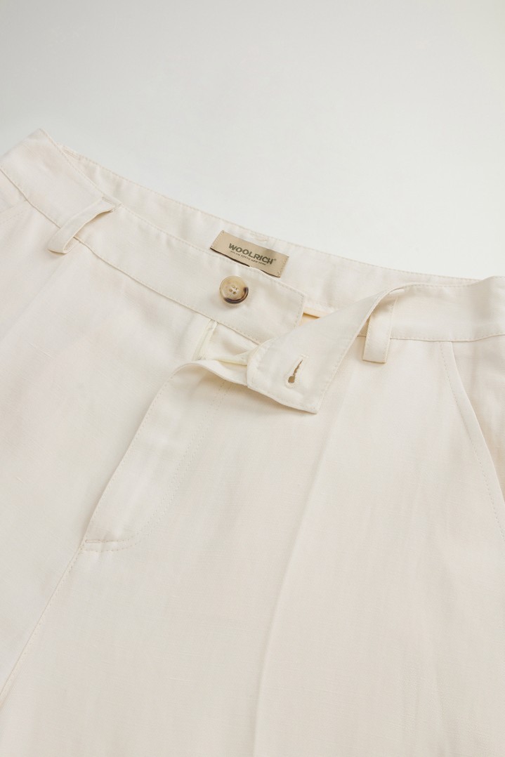 LYOCELL LINEN PANTS White photo 4 | Woolrich