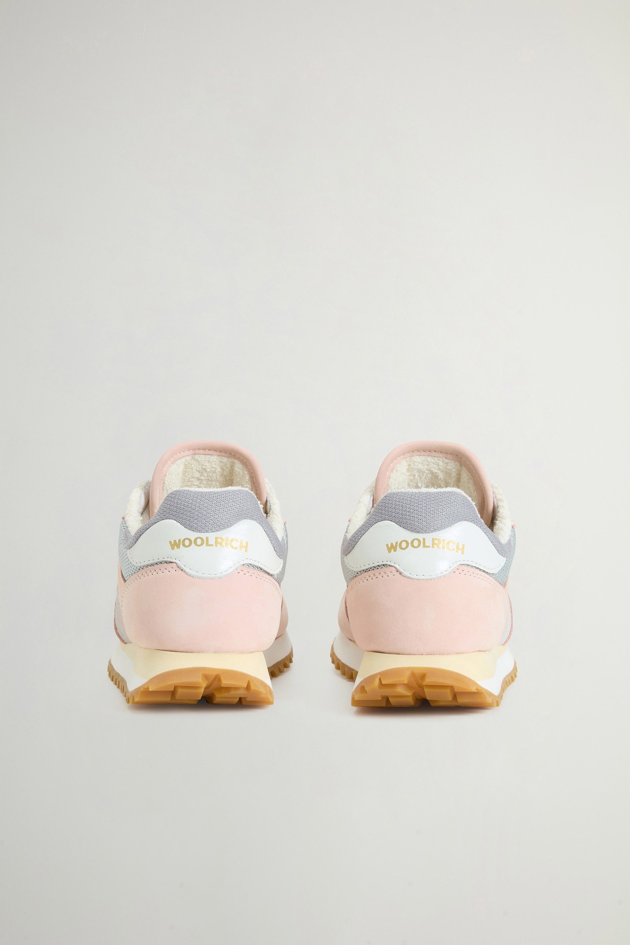 Gravel Sneakers in Nylon with Leather and Suede Inserts Pink photo 3 | Woolrich
