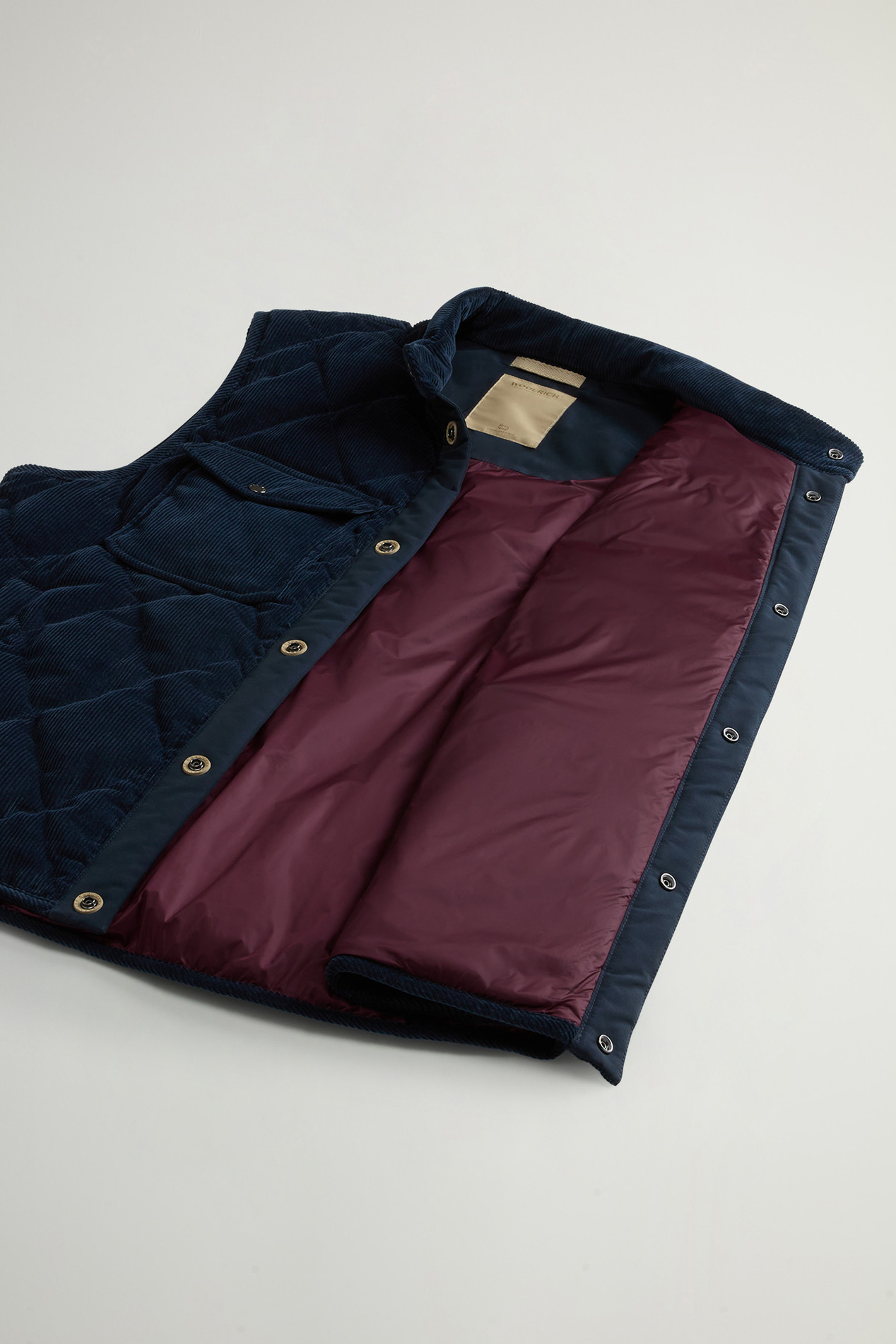 Corduroy Vest with Diamond Quilting Blue photo 8 | Woolrich