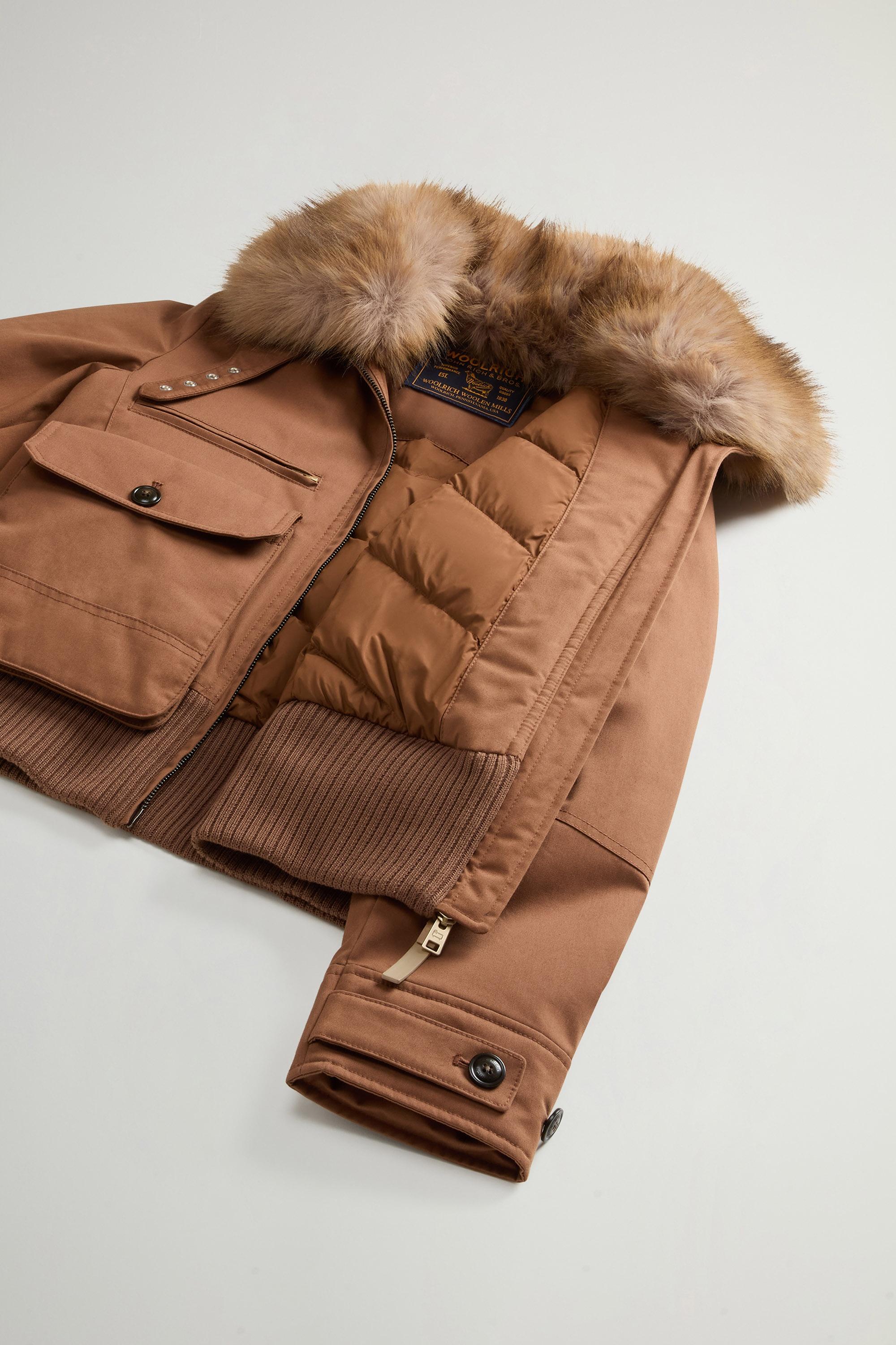 BEST COTTON FAUX FUR BOMBER Marron photo 9 | Woolrich