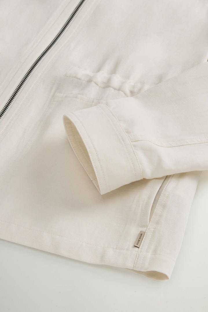 LYOCELL LINEN OVERSHIRT White photo 7 | Woolrich