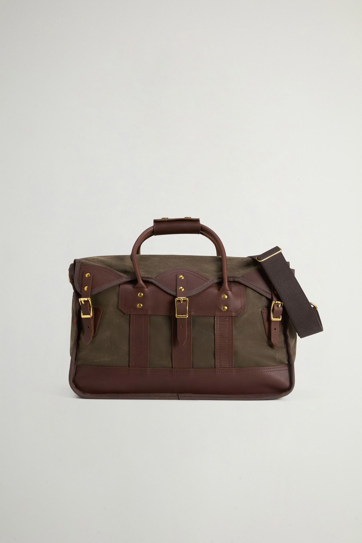 Overland Duffel Bag with Leather Inserts Green photo 1 | Woolrich