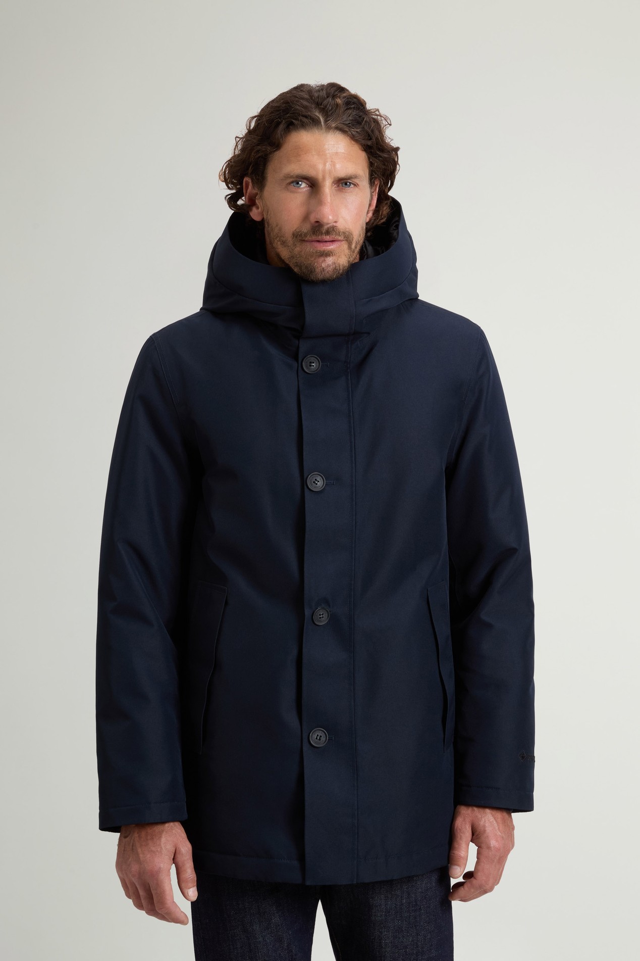 Waterproof Parka in Recycled Two-Layered GORE-TEX Fabric Blue photo 1 | Woolrich