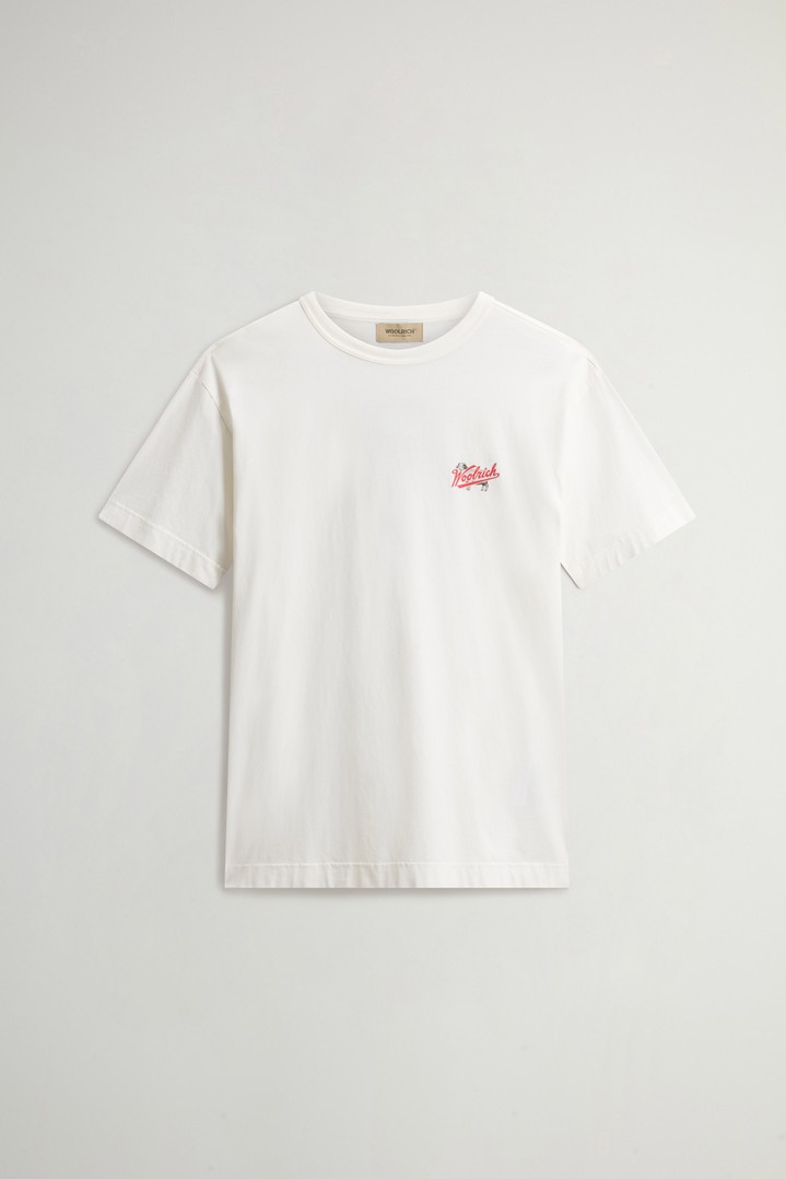T-Shirt in Pure Cotton with Logo White photo 5 | Woolrich