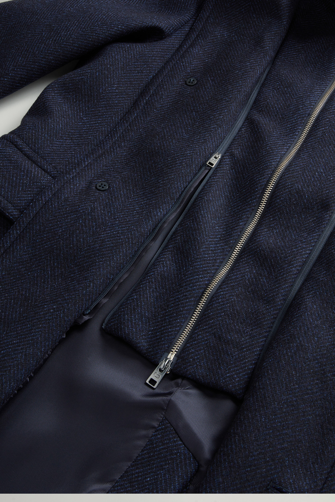 Coat in Pure Italian Wool Crafted Using a Loro Piana Fabric Blue photo 8 | Woolrich