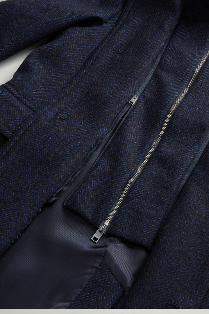 Coat in Pure Italian Wool Crafted Using a Loro Piana Fabric Blue photo 8 | Woolrich