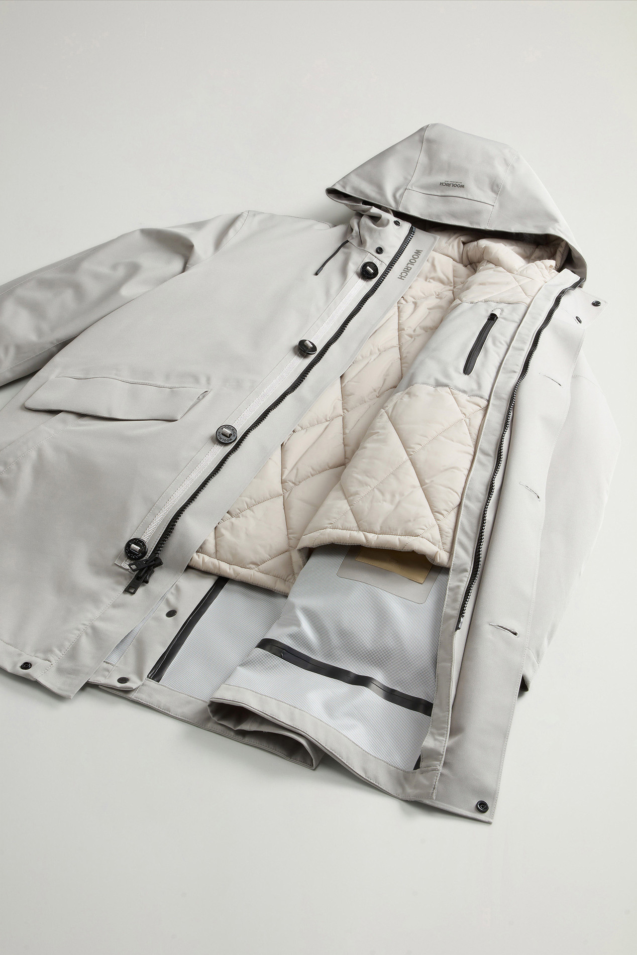 3-in-1 Weaver Coat with Reversible Inner Jacket Gray photo 10 | Woolrich