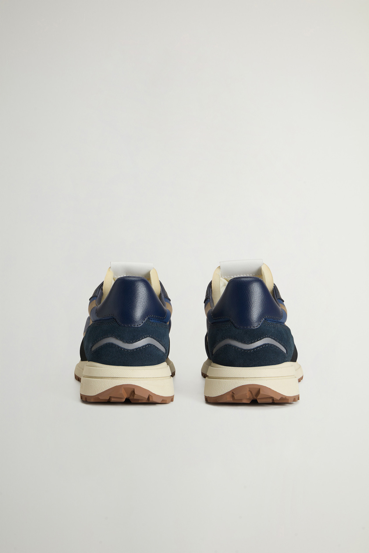 Retro Sneakers in Nylon with Leather Details Blue photo 3 | Woolrich