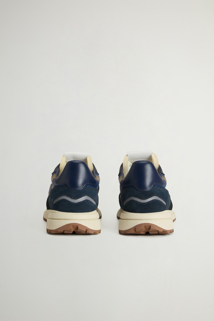 Retro Sneakers in Nylon with Leather Details Blue photo 3 | Woolrich