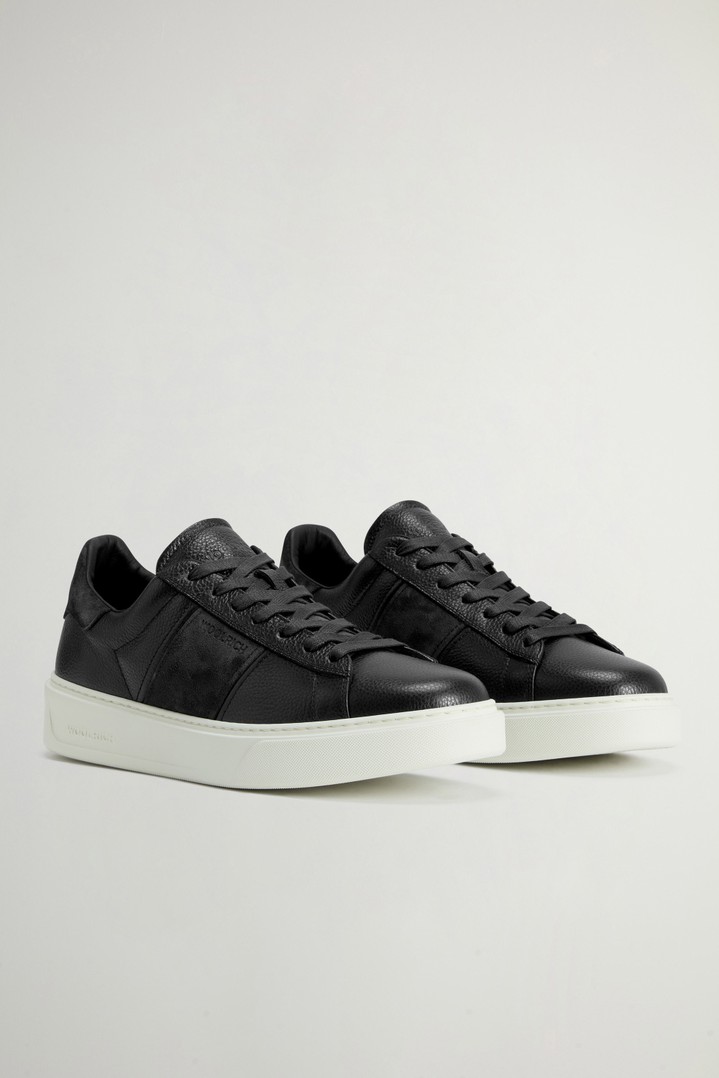 Classic Court Sneakers in Leather and Suede Blue photo 2 | Woolrich