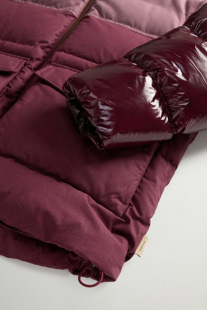 Hybrid Down Jacket with Removable Sleeves and Hood Burgundy photo 8 | Woolrich