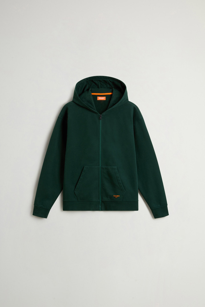Teen Boys’ Hoodie in Brushed Pure Cotton Green photo 5 | Woolrich