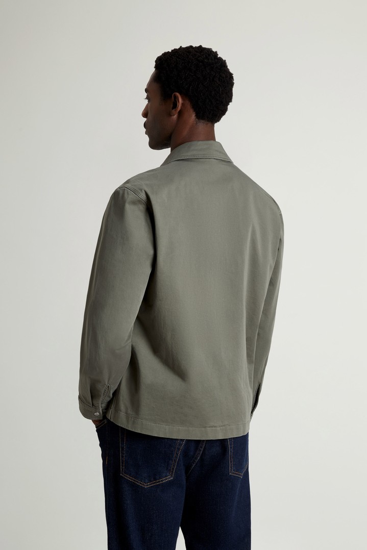 Garment-Dyed Timber Overshirt in Cotton Twill Green photo 3 | Woolrich