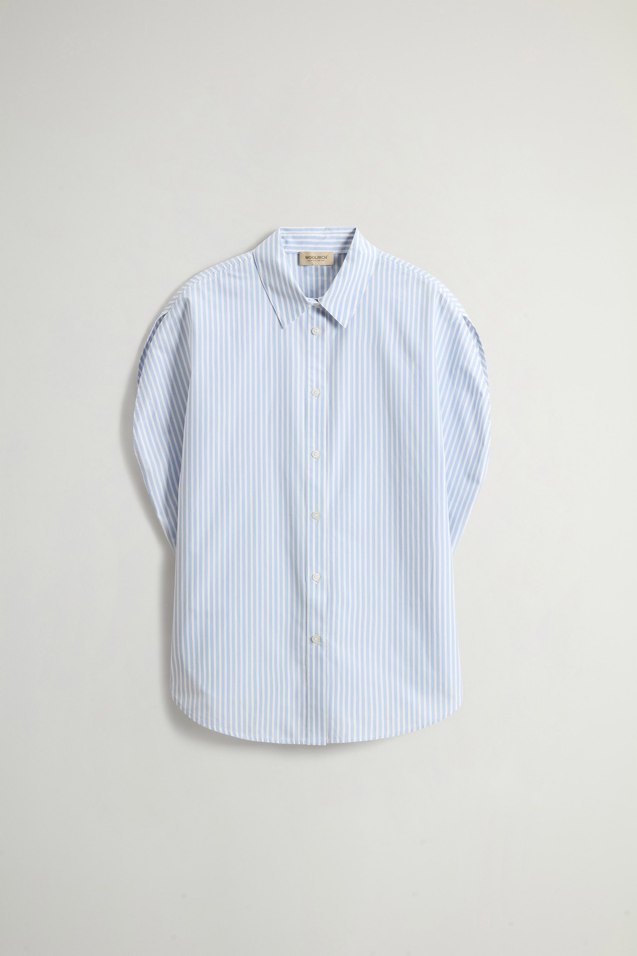 STRIPED COTTON POPLIN BLOUSE Blue photo 5 | Woolrich