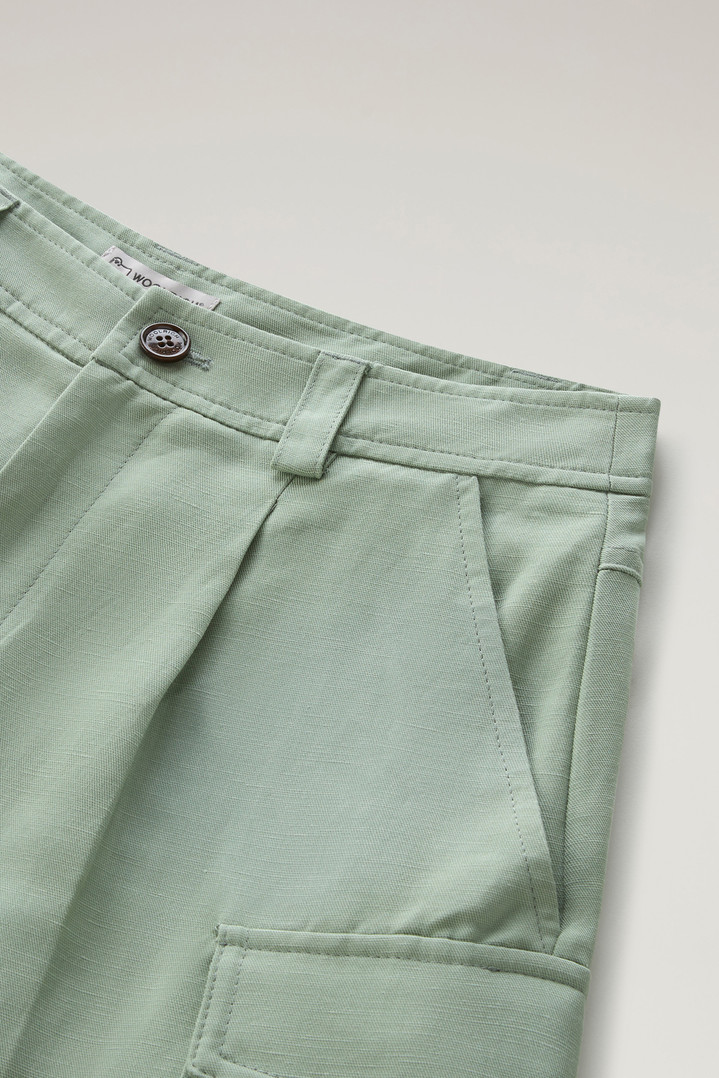 VISCOSE LINEN SHORT Green photo 3 | Woolrich