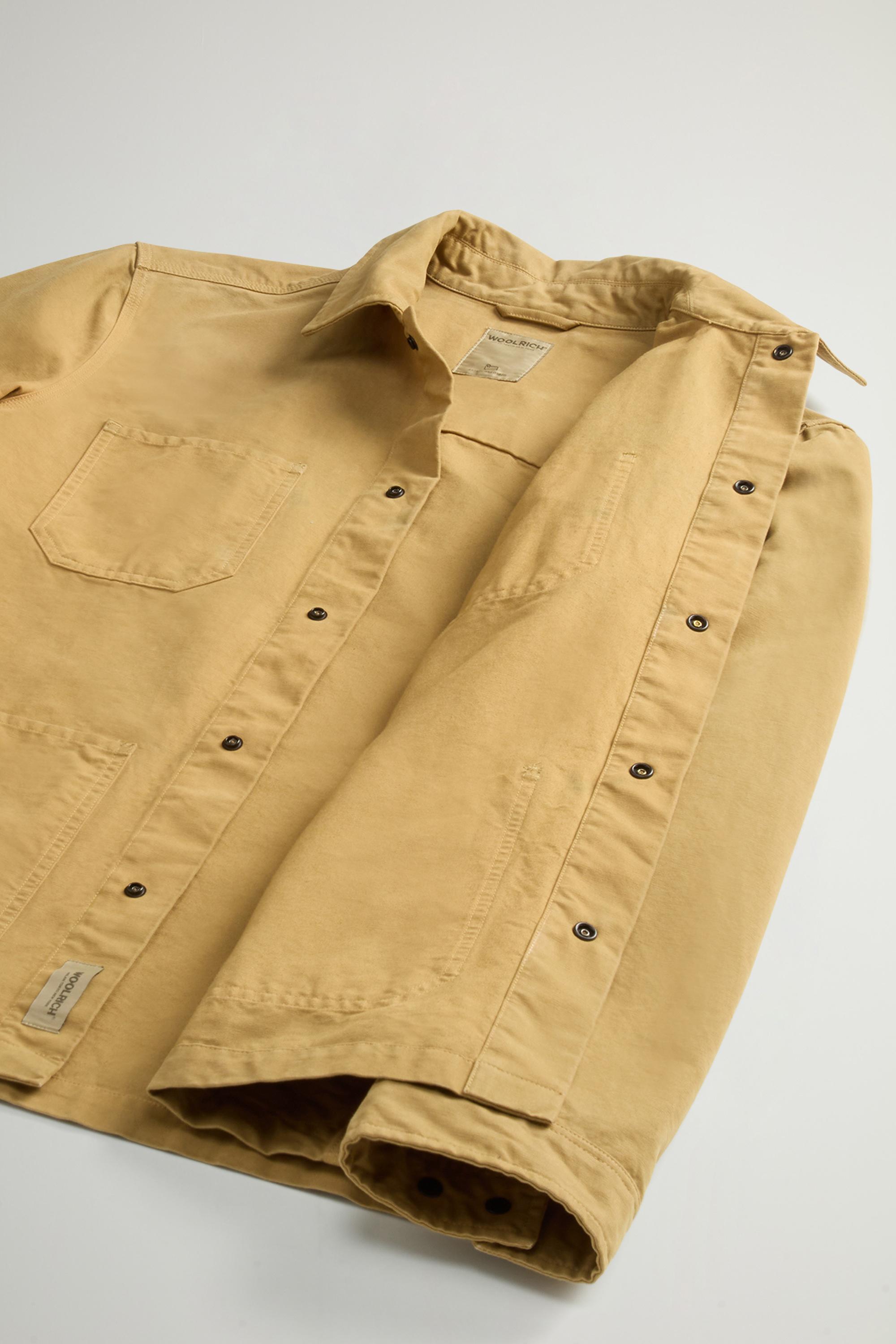Garment-Dyed Pure Cotton Canvas Overshirt Beige photo 9 | Woolrich