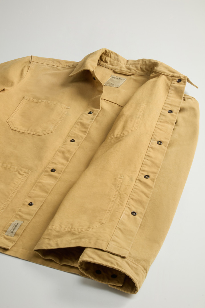 Garment-Dyed Pure Cotton Canvas Overshirt Beige photo 9 | Woolrich