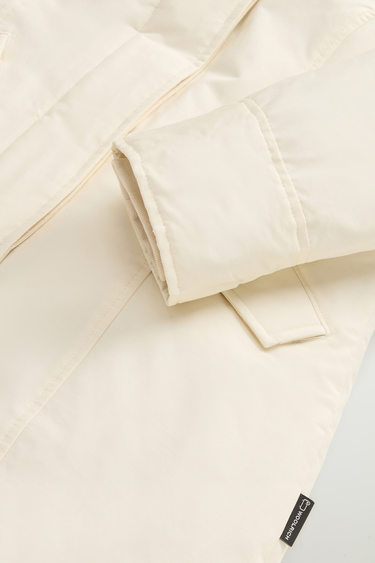 Arctic Parka in Ramar Cloth with Detachable Fur Trim White photo 4 | Woolrich