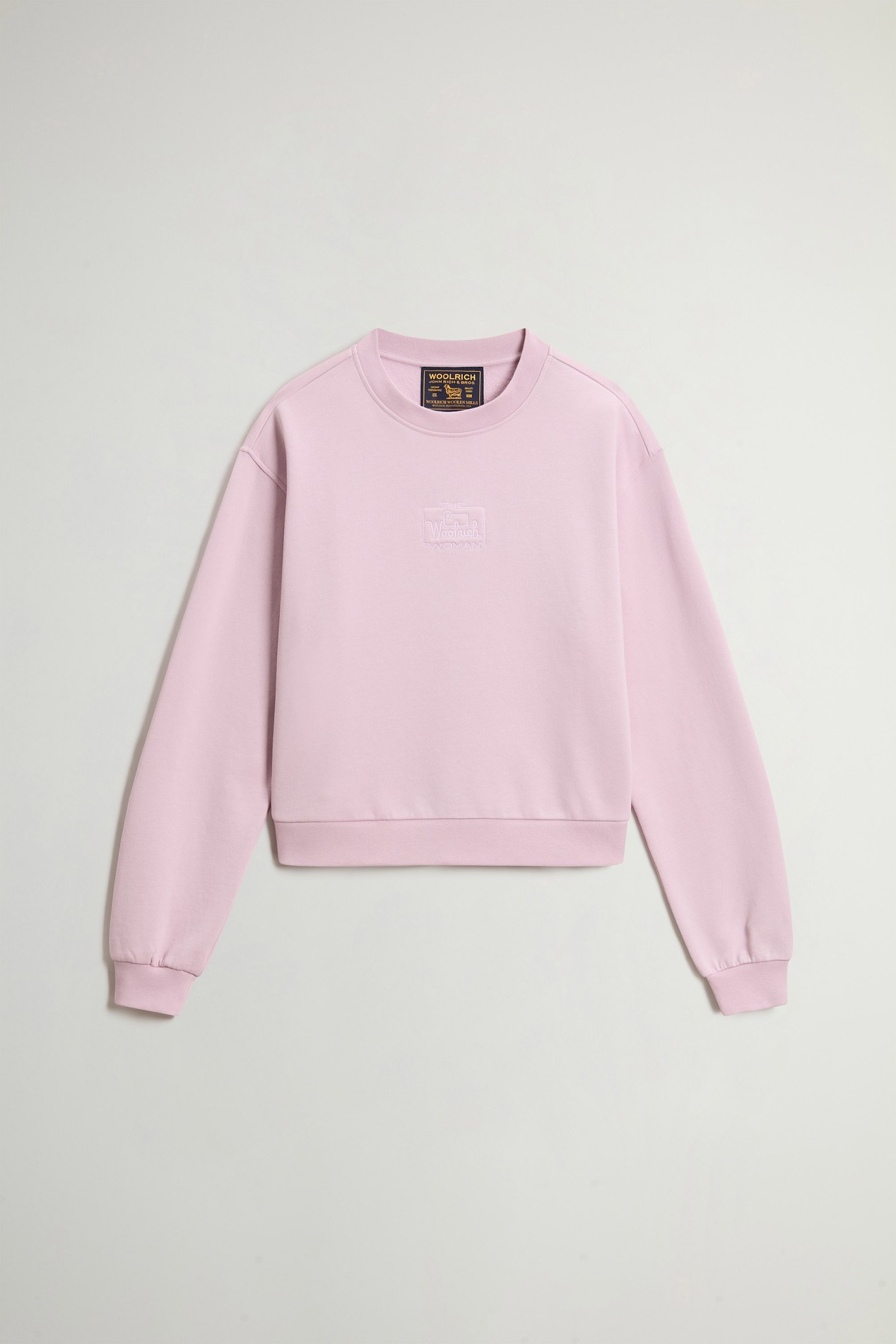Crewneck Sweatshirt in Pure Cotton Pink photo 5 | Woolrich
