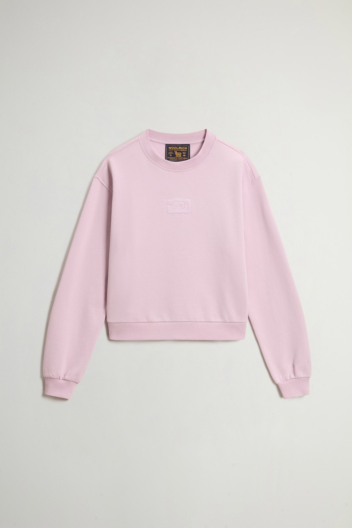 Crewneck Sweatshirt in Pure Cotton Pink photo 5 | Woolrich