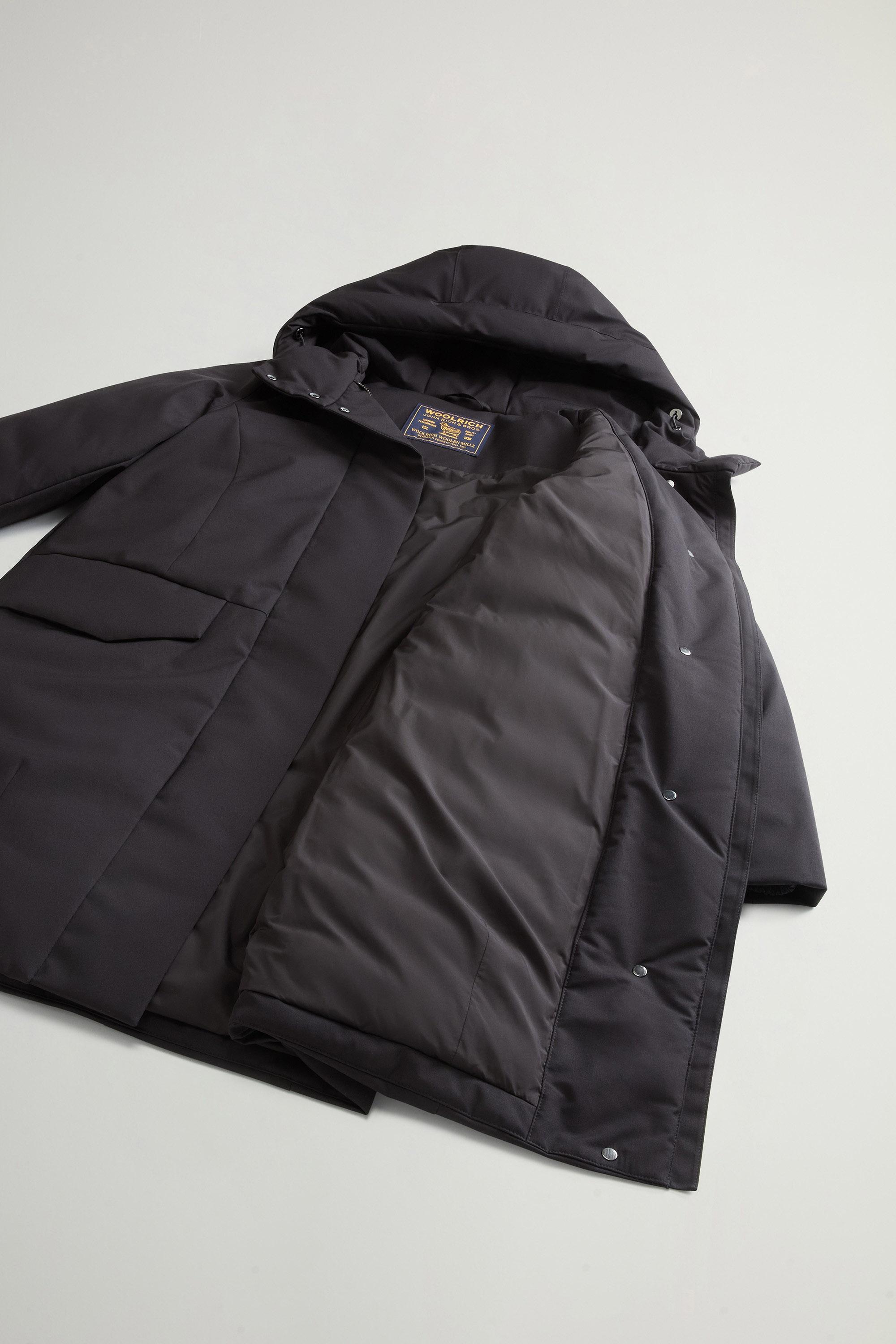 Padded Hooded Parka in Light Stretch Black photo 8 | Woolrich