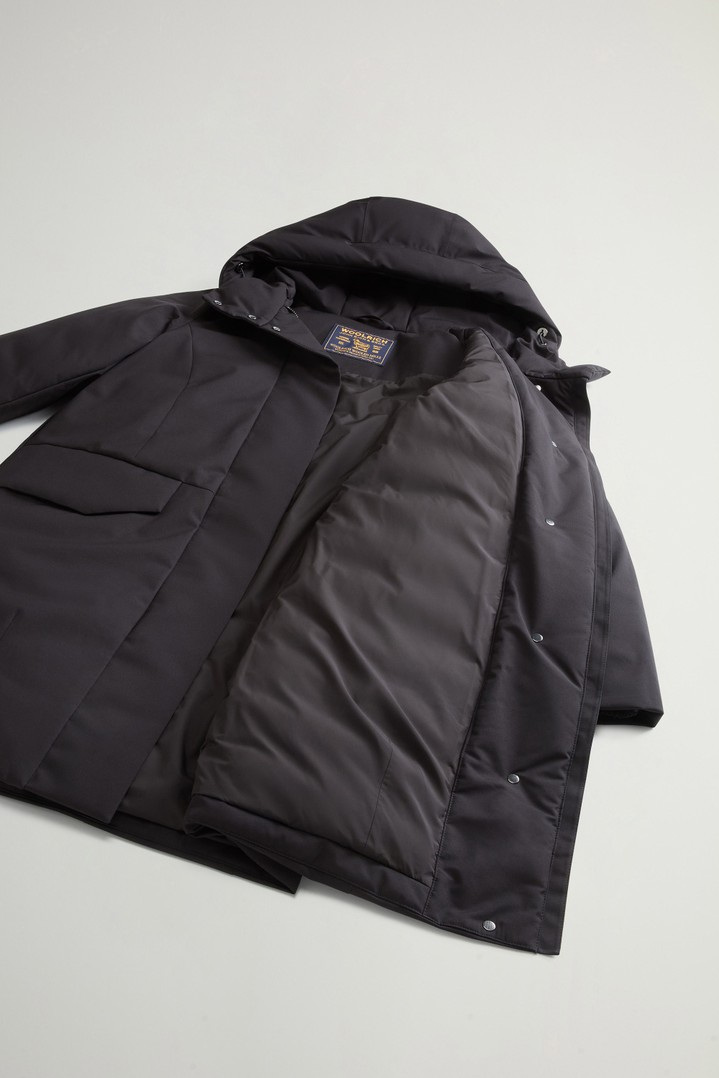 Padded Hooded Parka in Light Stretch Black photo 8 | Woolrich