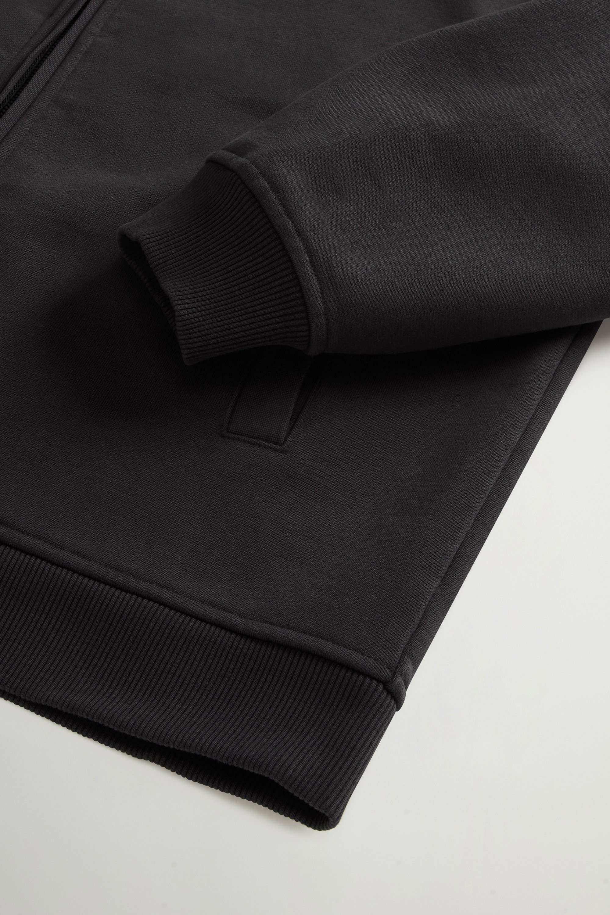 GRAPHIC MIX-MEDIA FULL-ZIP HOODIE Black photo 7 | Woolrich