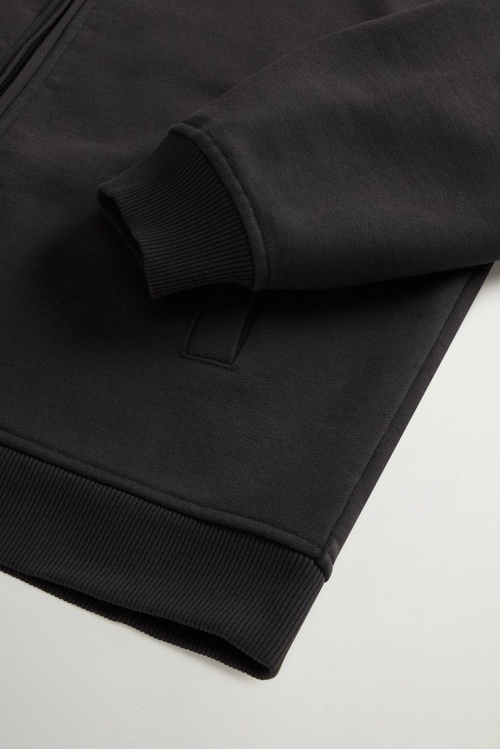 GRAPHIC MIX-MEDIA FULL-ZIP HOODIE Black photo 7 | Woolrich