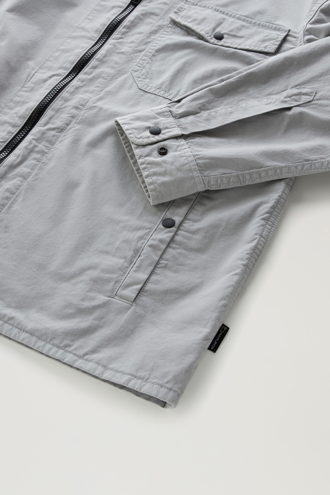 Garment-Dyed Overshirt in Pure Cotton Gray photo 5 | Woolrich