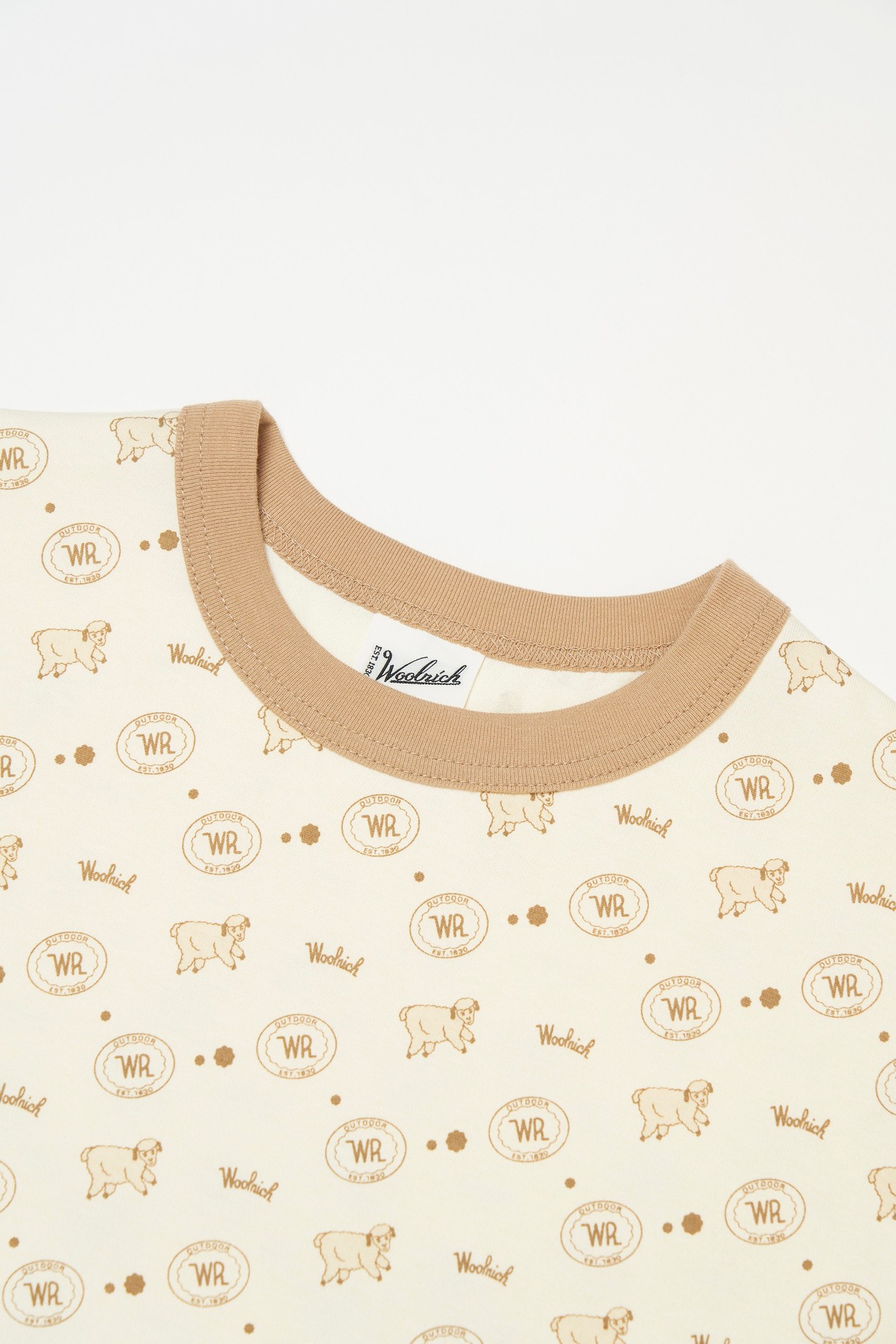 SWEEP CREST RINGER T-SHIRT Beige photo 3 | Woolrich